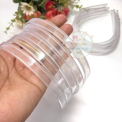 Tiara de dentinhos acrílico transparente - unidade