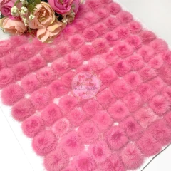 Pompom achatadinho de pelúcia 3cm - unidade - Mimos Perolados Materiais