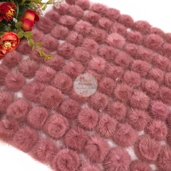 Pompom achatadinho de pelúcia 3cm - 2 unidades - comprar online