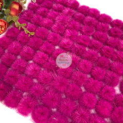 Imagem do Pompom achatadinho de pelúcia 3cm - unidade