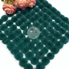 Pompom achatadinho de pelúcia 3cm - unidade