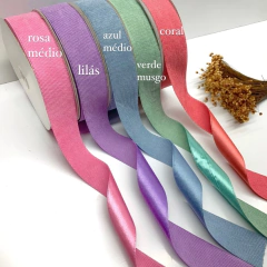Fita Veludo cotelê c/ cetim 38mm - 1 metro - loja online