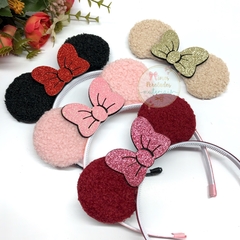 Aplique Laço da Minnie G com glitter - unidade - comprar online