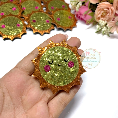 Aplique Sol G glitter - unidade - comprar online