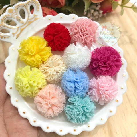 Pompom de malha 2,5cm - 10 unidades - comprar online