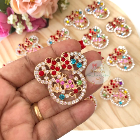 Chaton Minnie luxo com cristais cravejados - unidade