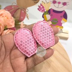PAR de orelhinhas de coelho com lantejoulas - Mimos Perolados Materiais