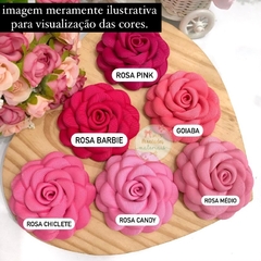ENCOMENDA Flor Boleada de Gorgurão P - unidade (7 a 10 dias úteis para produção) - Mimos Perolados Materiais