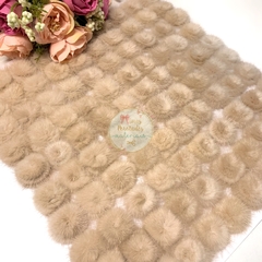 Imagem do Pompom achatadinho de pelúcia 3cm - 2 unidades