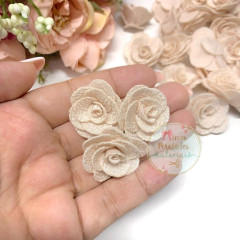 PAR Flor de poliéster (2 unidades) - Mimos Perolados Materiais