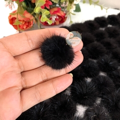 Pompom achatadinho de pelúcia 3cm - 2 unidades na internet