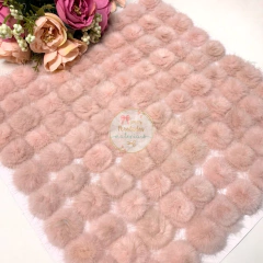 Pompom achatadinho de pelúcia 3cm - unidade na internet