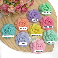 Imagem do ENCOMENDA Flor Boleada de Gorgurão P - unidade (7 a 10 dias úteis para produção)