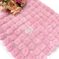 Pompom achatadinho de pelúcia 3cm - unidade - loja online
