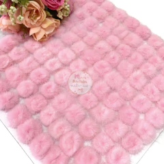 Pompom achatadinho de pelúcia 3cm - unidade - loja online