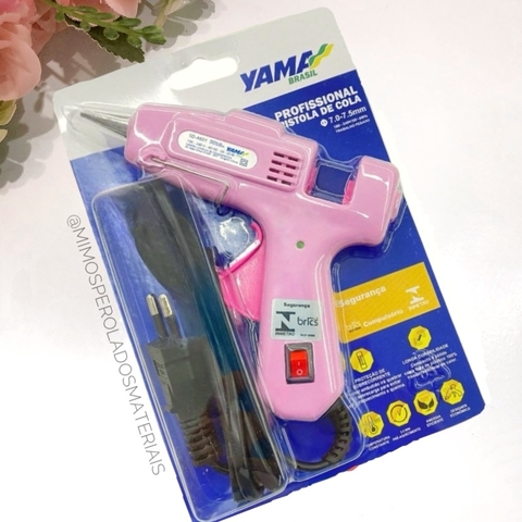 Pistola Rosa de cola quente Yama Bivolt bastão fino - unidade