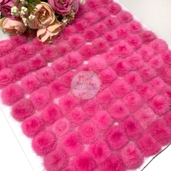 Pompom achatadinho de pelúcia 3cm - 2 unidades - comprar online