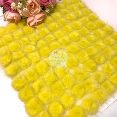 Imagem do Pompom achatadinho de pelúcia 3cm - 2 unidades