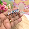Aplique calda de chocolate em biscuit para hair clips - unidade