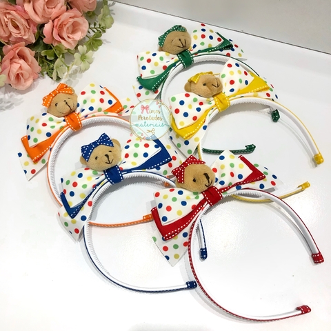 Laceira de Sucesso | Tiaras Laço em pé Volta ás Aulas Teddy - monta 5 peças - comprar online