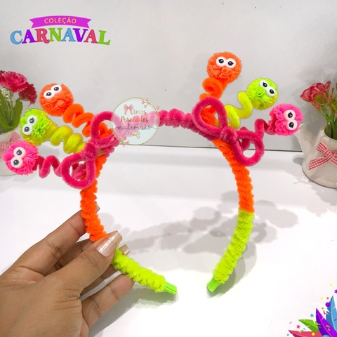 Kit Fácil | Tiara Divertida Minhoca Neon - unidade - comprar online