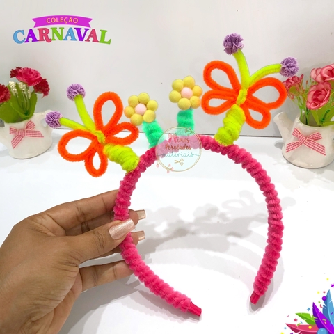 Kit Fácil | Tiara Divertida Jardim Encantado Neon II - unidade - comprar online