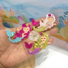 Aplique Sereia Glitter G - unidade