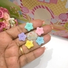 Aplique mini suspiro estrela em biscuit - misto com 5 unidades