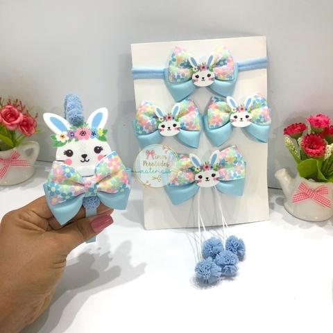 Kit Laceira de Sucesso | Páscoa Floral (azul bebê) - monta 5 peças - comprar online