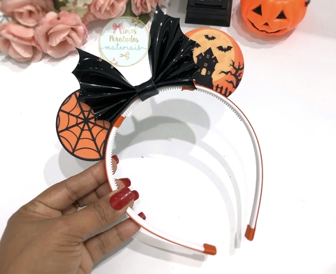 Kit Fácil | Tiara Orelhinhas Halloween Teia e Castelo - unidade