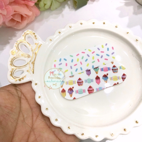 Hair Clips de acrílico candy - unidade