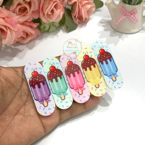 Hair Clips de acrílico Picolé - unidade