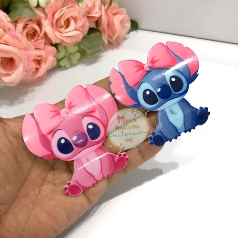 Aplique de acrílico Stitch curvado G - unidade
