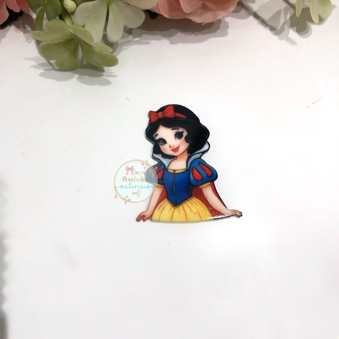 Aplique de acrílico Branca de Neve busto com saia - unidade - comprar online