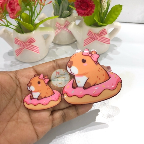 Aplique de acrílico Capivara donut - unidade - comprar online