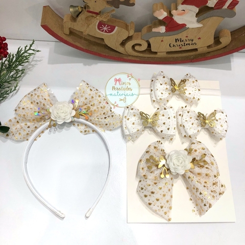 Kit Laceira de Sucesso | Coleção Encanto Branco Corações - monta 5 peças