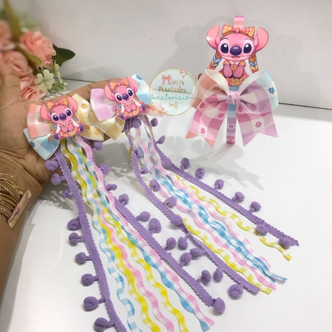 Kit Laceira de Sucesso | Tiara e Parzinho Arraial da Angel (xadrez floral) - comprar online