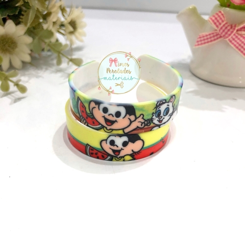 Pulseiras de acrílico Magali - 2 unidades