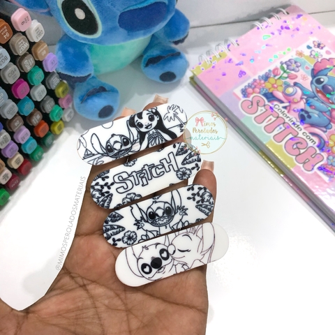Aplique Hair Clip de acrílico Stitch para colorir - unidade - comprar online