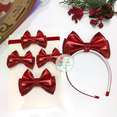 Kit Laceira de Sucesso | Reluzente Glitter (Vermelho) | monta 5 peças