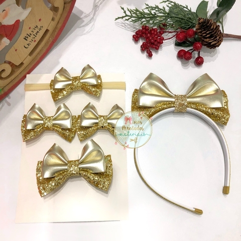 Kit Laceira de Sucesso | Reluzente Glitter (Dourado) | monta 5 peças