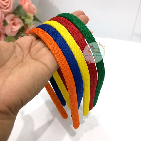 Arco encapado malha cores fortes - kit com 5 unidades