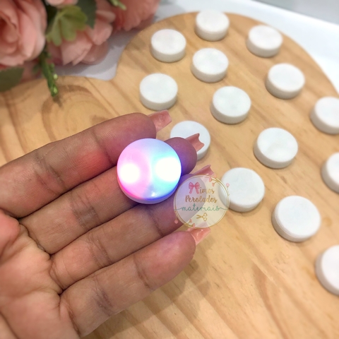 LED Botão caixinha colorido para laço - unidade