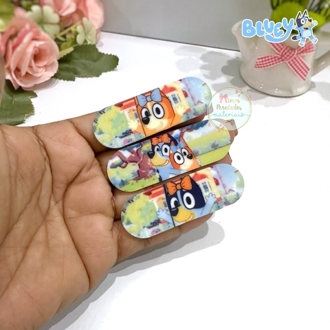 Kit com 3 apliques Hair Clips de acrílico Bluey e Bingo - comprar online