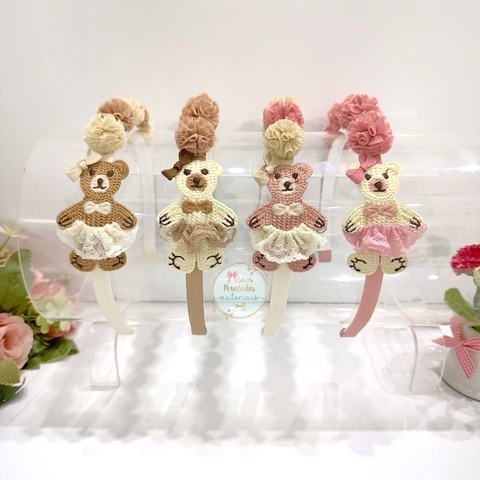 Kit Laceira de Sucesso | Tiaras Ursinhos Crochê - comprar online