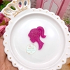 Aplique Emborrachado Silhueta Barbie Glitter - unidade