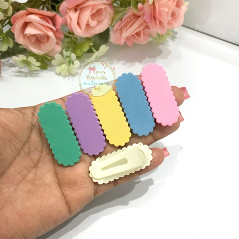 Presilha infantil ondulada Candy - misto com 6 unidades