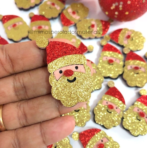 Aplique papai noel glitter - unidade - comprar online