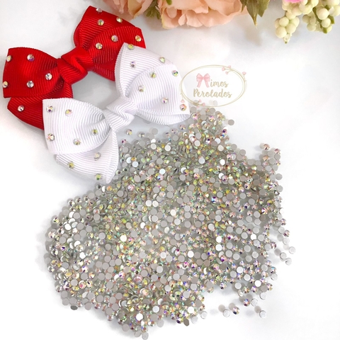 Strass ss10 Holográfico de vidro - pct c/ 100 unidades