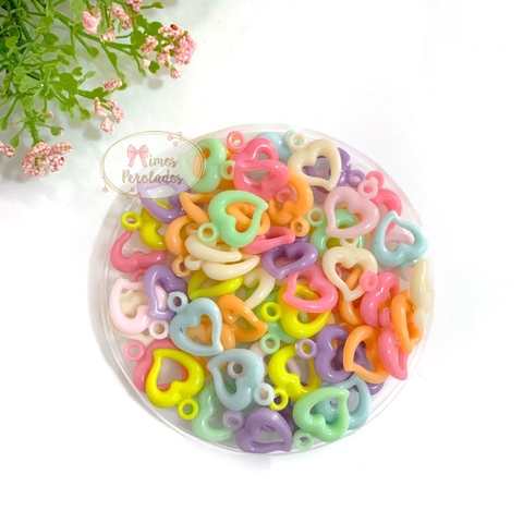 Pingente de Coração Candy Colors - 20 gramas